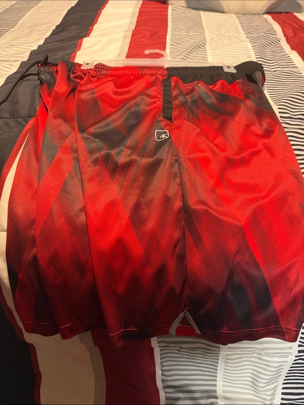 And1 Red and Black Men's Athletic Mesh Shorts